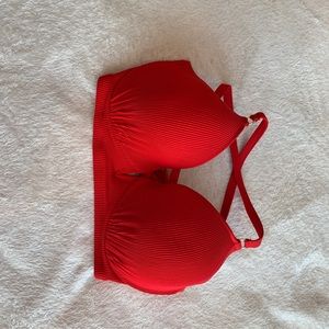women’s 36DD red ribbed bikini top❤️